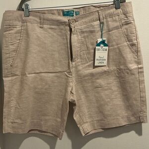 Men’s Washable Linen Shorts - Beige